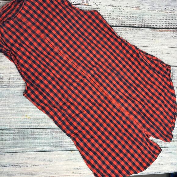 KAVU Sleeveless Plaid Button Front Shirt Outdoor Casual Sm - Picture 3 of 5